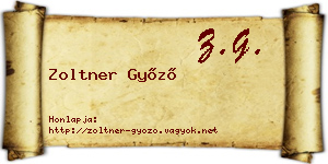 Zoltner Győző névjegykártya